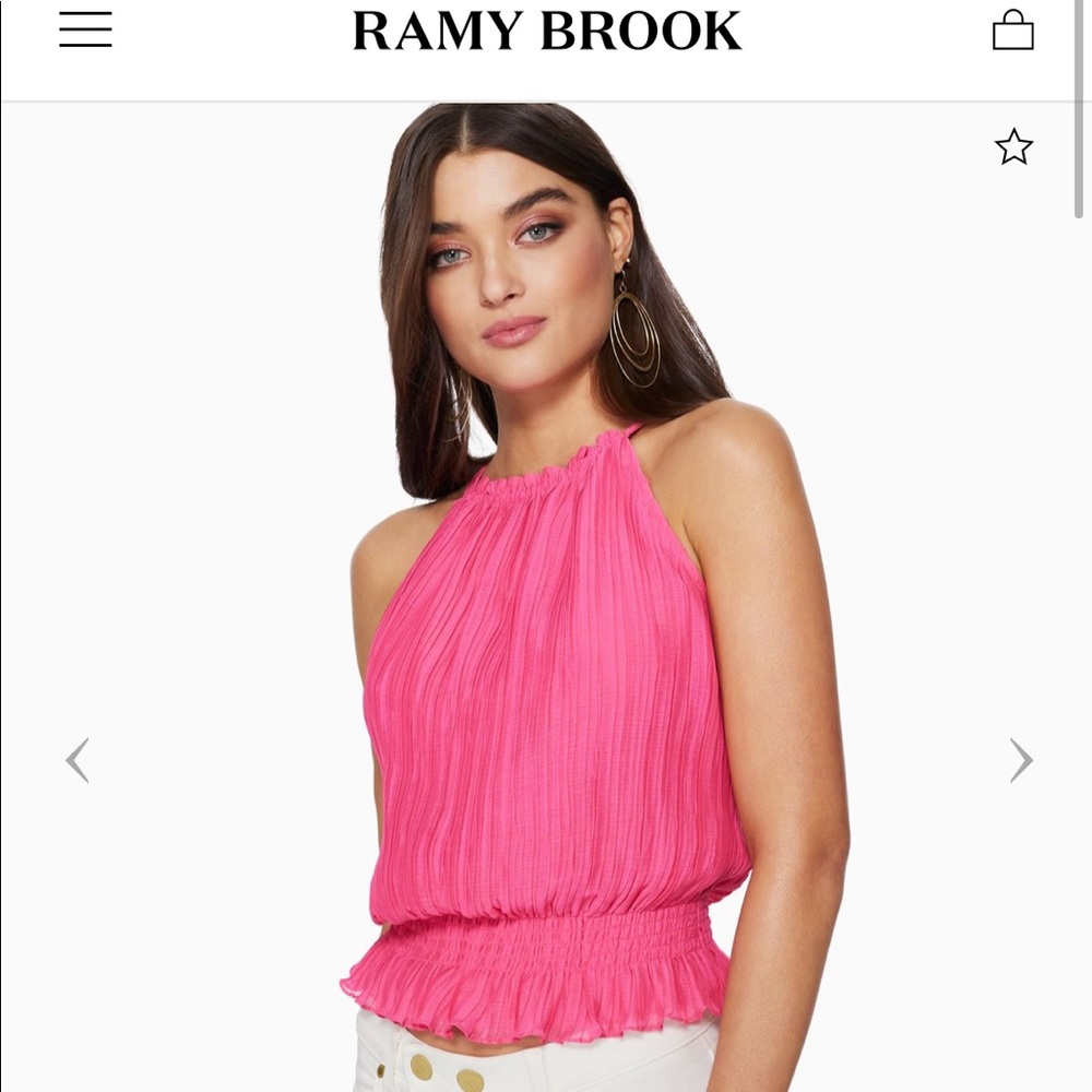 Ramy Brook Elise High Neck Tank Top